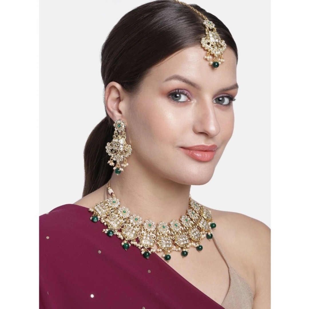 Necklace and Earrings Set - Green