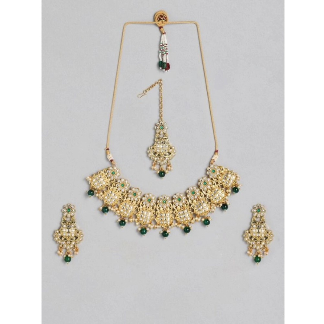 Necklace and Earrings Set - Green